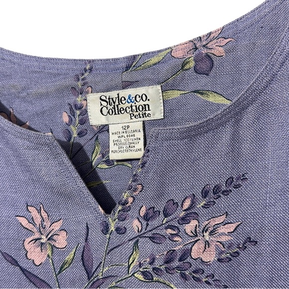 Collection & Co Womens Vintage Linen Floral Dress and Jacket Set - Picture 7 of 10